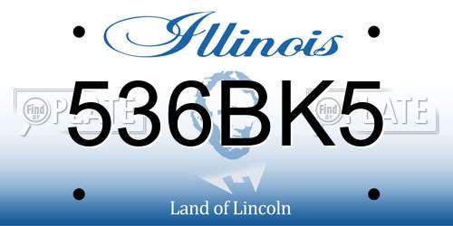 536BK5 Illinois License Plate