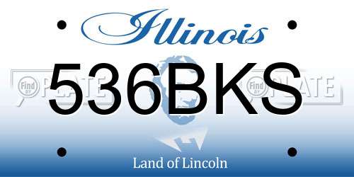 536BKS Illinois License Plate