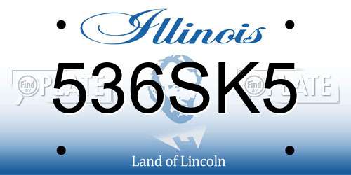 536SK5 Illinois License Plate