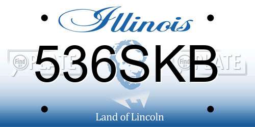 536SKB Illinois License Plate