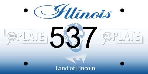 537 Illinois License Plate