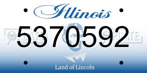 5370592 Illinois License Plate