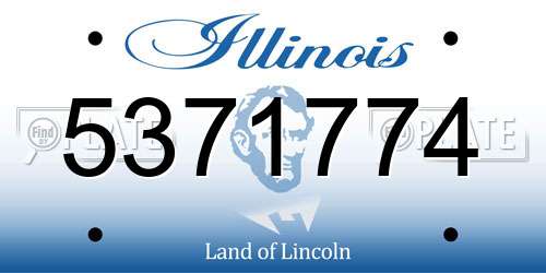 5371774 Illinois License Plate