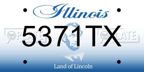 5371TX Illinois License Plate