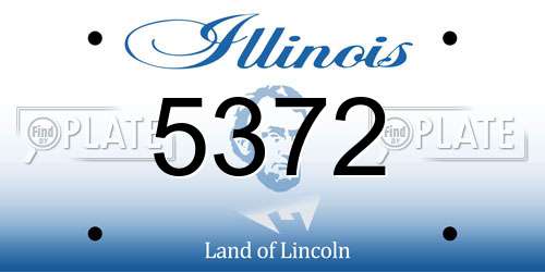 5372 Illinois License Plate