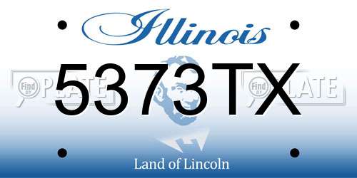 5373TX Illinois License Plate