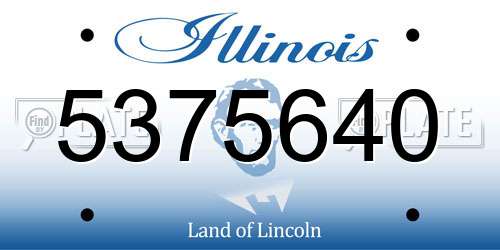 5375640 Illinois License Plate
