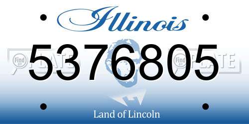 5376805 Illinois License Plate