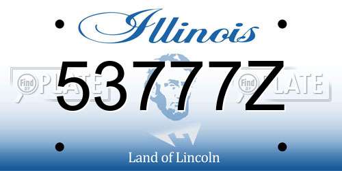 53777Z Illinois License Plate