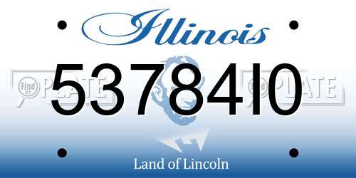 53784I0 Illinois License Plate