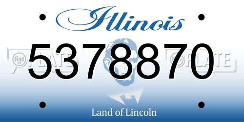 5378870 Illinois License Plate