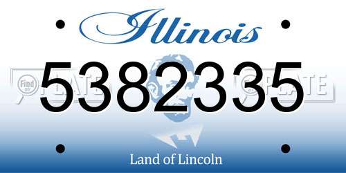 5382335 Illinois License Plate