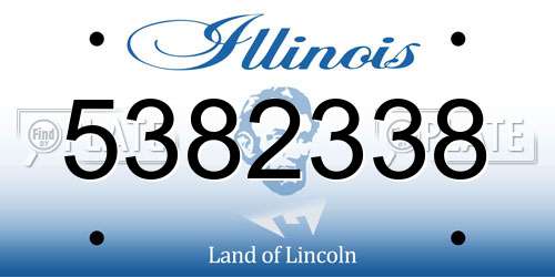 5382338 Illinois License Plate