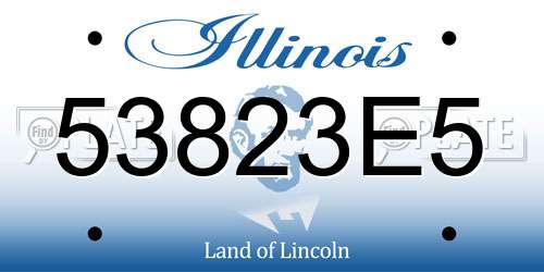 53823E5 Illinois License Plate