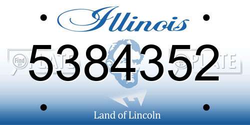 5384352 Illinois License Plate