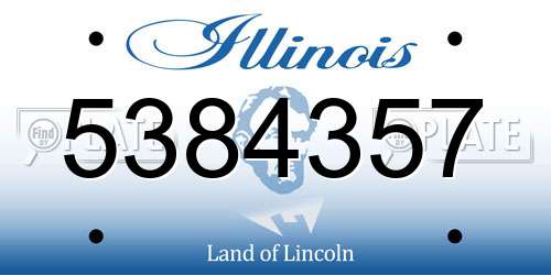 5384357 Illinois License Plate