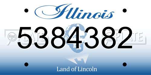 5384382 Illinois License Plate