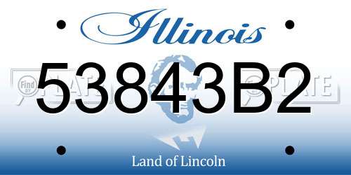 53843B2 Illinois License Plate