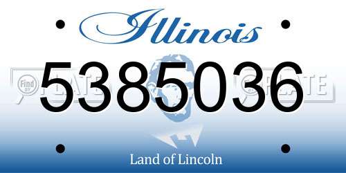 5385036 Illinois License Plate