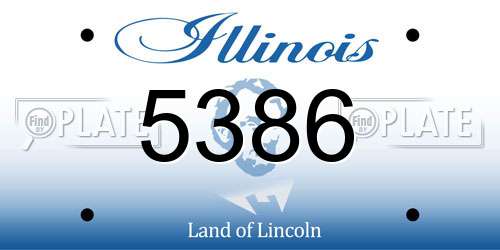 5386 Illinois License Plate