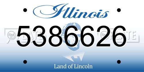 5386626 Illinois License Plate