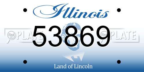 53869 Illinois License Plate