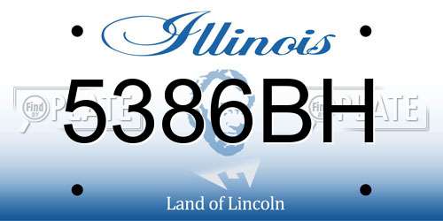 5386BH Illinois License Plate