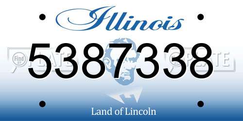 5387338 Illinois License Plate