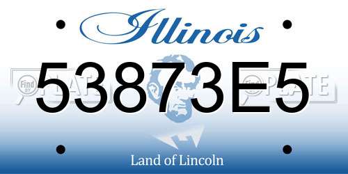 53873E5 Illinois License Plate