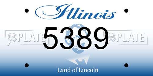 5389 Illinois License Plate