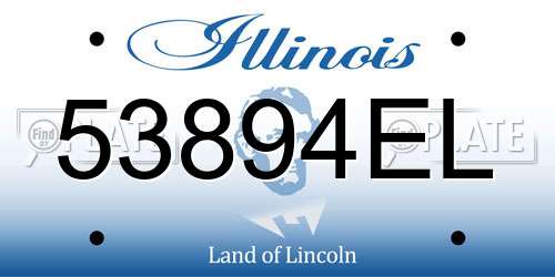 53894EL Illinois License Plate