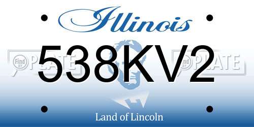 538KV2 Illinois License Plate