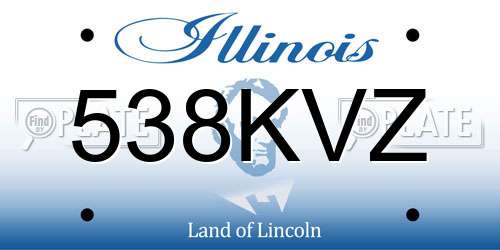 538KVZ Illinois License Plate