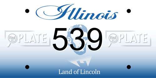 539 Illinois License Plate