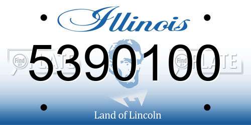5390100 Illinois License Plate