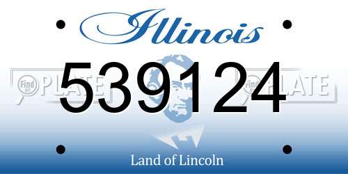 539124 Illinois License Plate