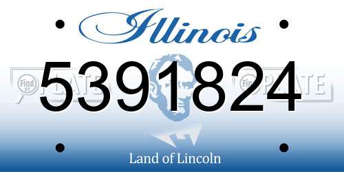 5391824 Illinois License Plate