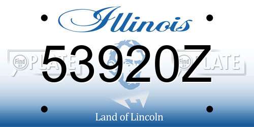 53920Z Illinois License Plate