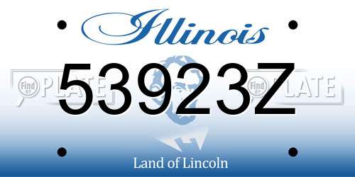 53923Z Illinois License Plate