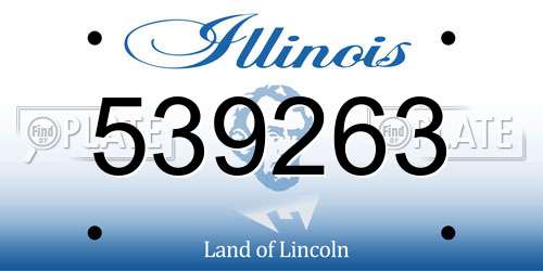539263 Illinois License Plate