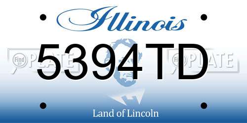 5394TD Illinois License Plate