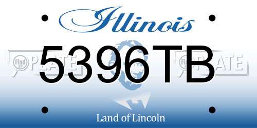 5396TB Illinois License Plate