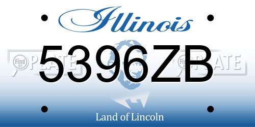 5396ZB Illinois License Plate