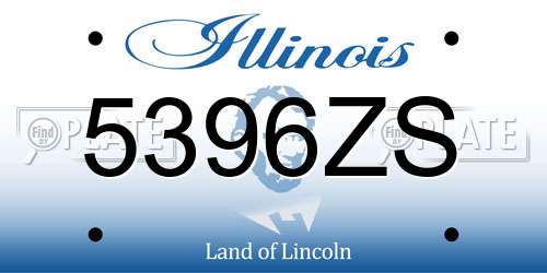 5396ZS Illinois License Plate
