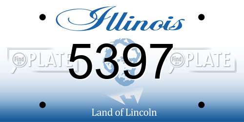 5397 Illinois License Plate