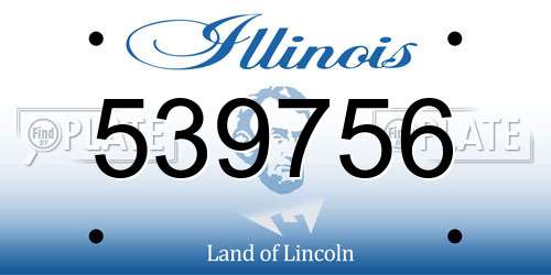 539756 Illinois License Plate