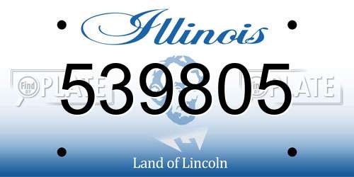 539805 Illinois License Plate
