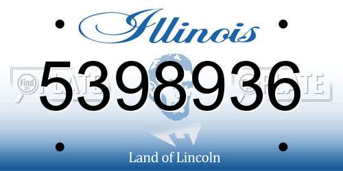 5398936 Illinois License Plate