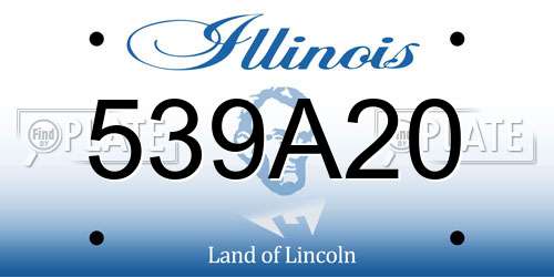 539A20 Illinois License Plate