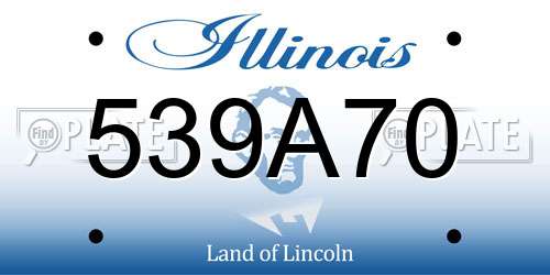 539A70 Illinois License Plate